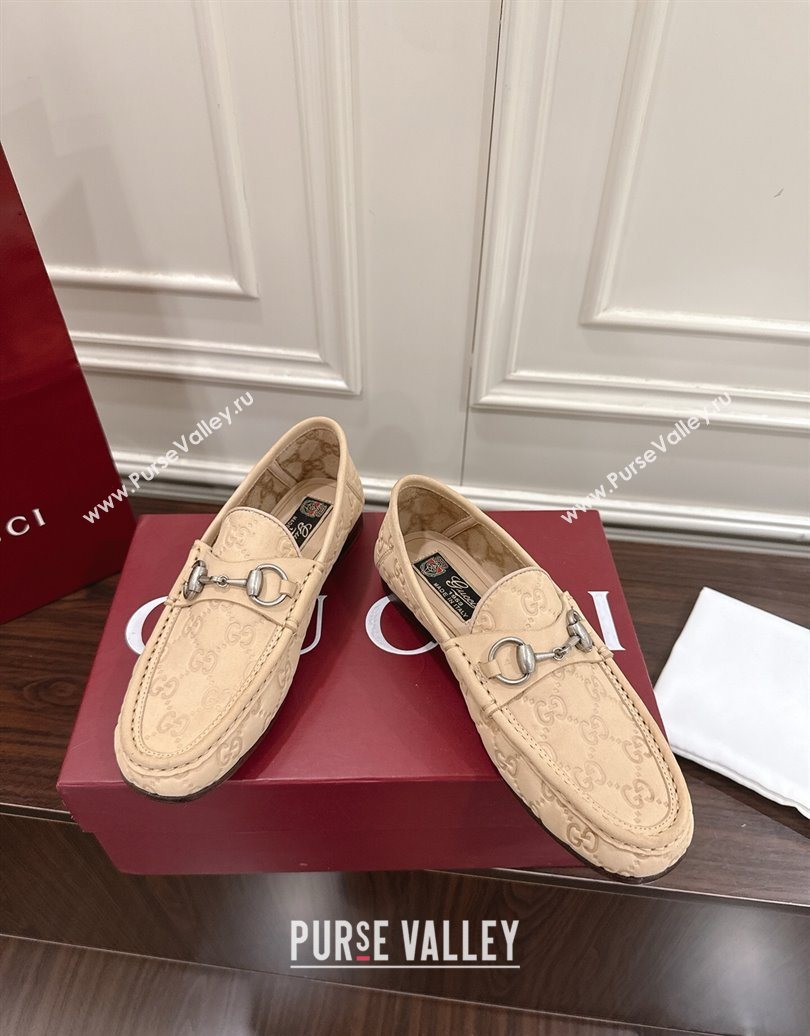 Gucci Gigi Loafers in GG Suede with Horsebit Beige 2025 832633 (MD-251021081)