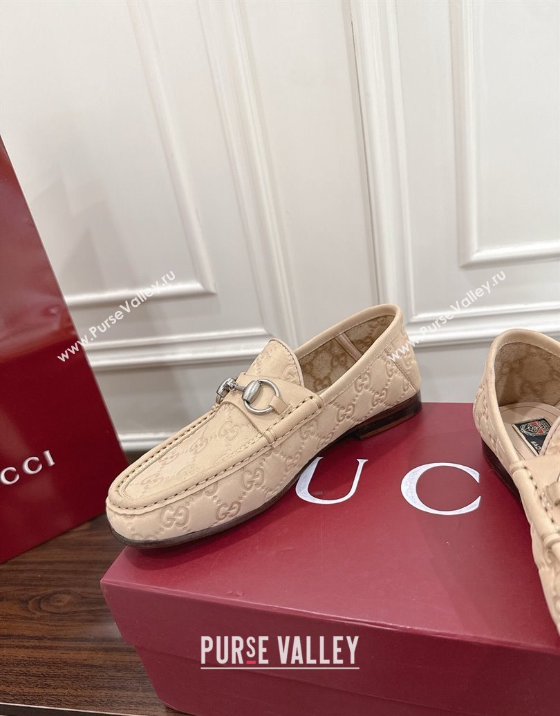 Gucci Gigi Loafers in GG Suede with Horsebit Beige 2025 832633 (MD-251021081)