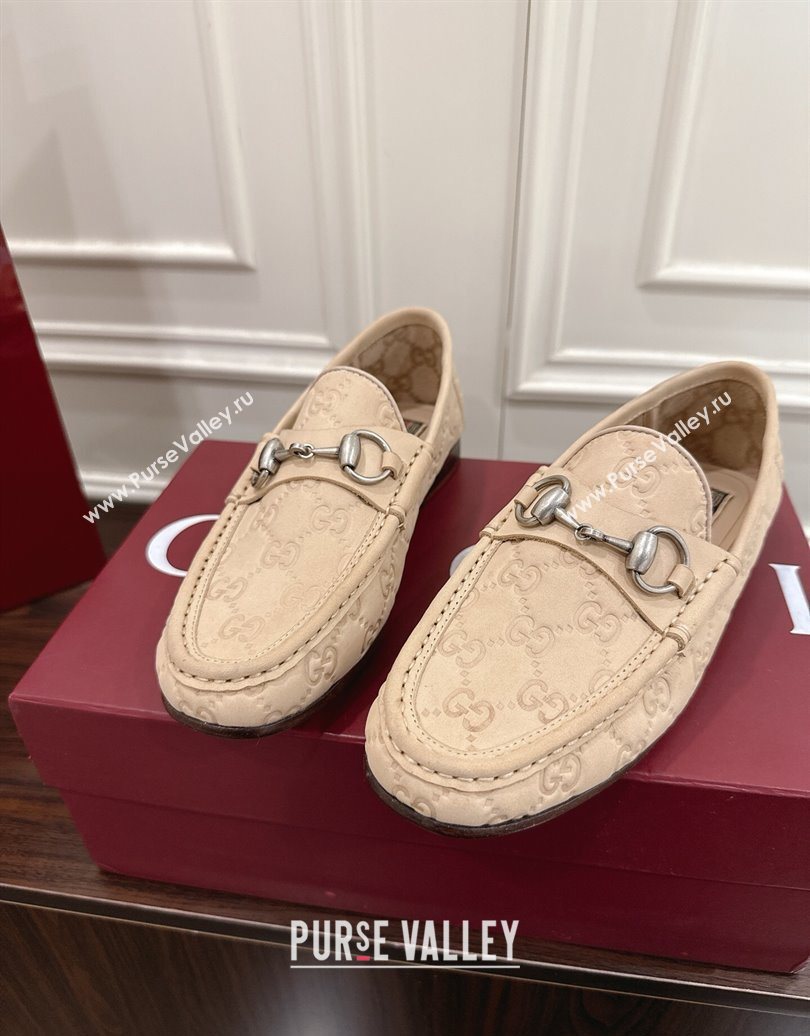 Gucci Gigi Loafers in GG Suede with Horsebit Beige 2025 832633 (MD-251021081)