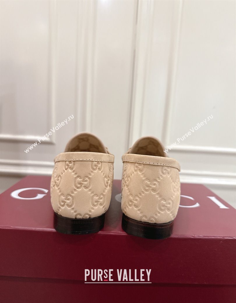 Gucci Gigi Loafers in GG Suede with Horsebit Beige 2025 832633 (MD-251021081)