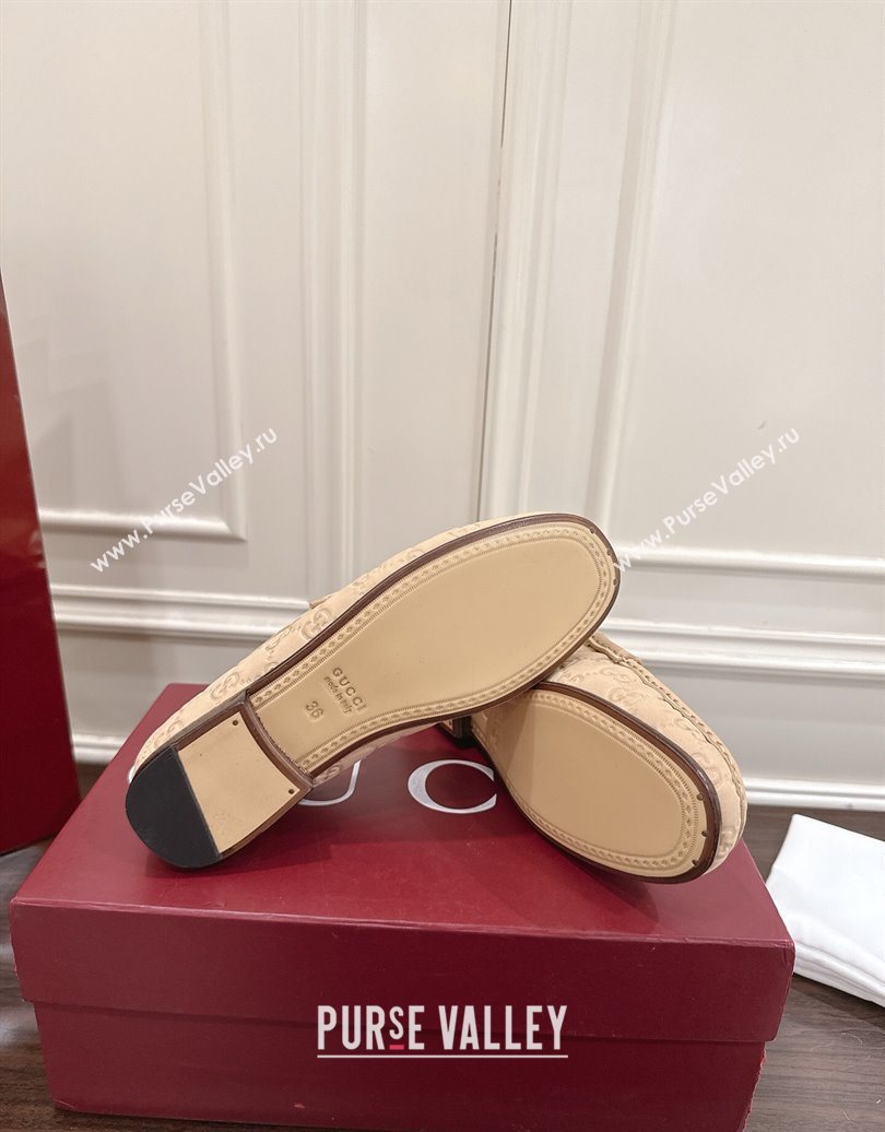 Gucci Gigi Loafers in GG Suede with Horsebit Beige 2025 832633 (MD-251021081)