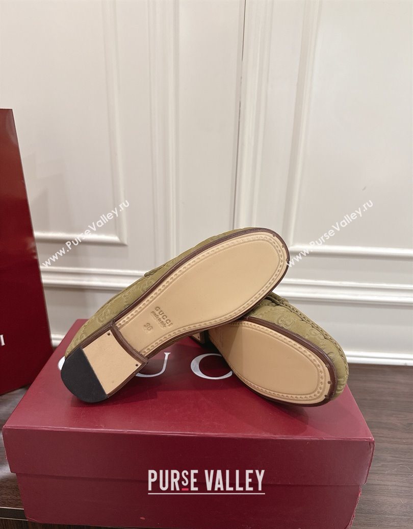 Gucci Gigi Loafers in GG Suede with Horsebit Green 2025 832633 (MD-251021082)