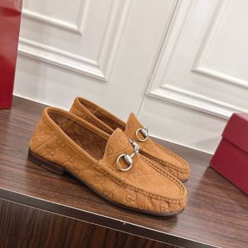 Gucci Gigi Loafers in GG Suede with Horsebit Brown 2025 832633 (MD-251021083)