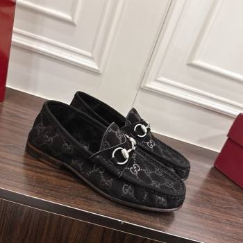 Gucci Gigi Loafers in GG Suede with Horsebit Black 2025 832633 (MD-251021080)