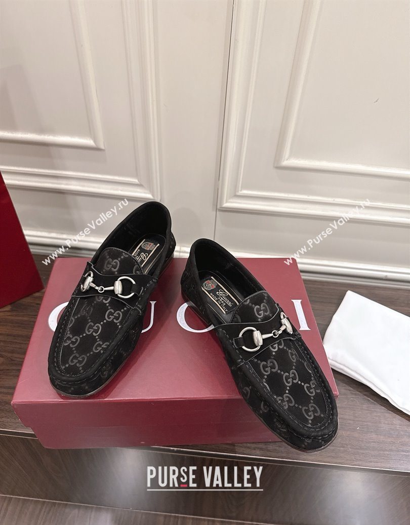Gucci Gigi Loafers in GG Suede with Horsebit Black 2025 832633 (MD-251021080)