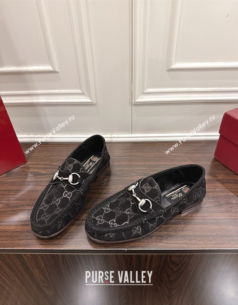 Gucci Gigi Loafers in GG Suede with Horsebit Black 2025 832633 (MD-251021080)