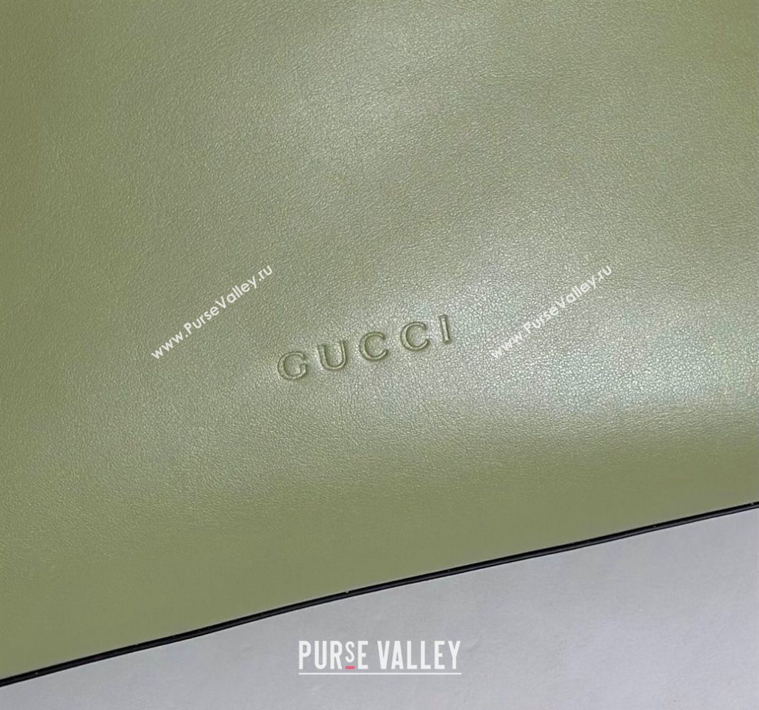 Gucci Beatrix Leather large tote bag Sage Green 2025 850546 (DLH-251124091)