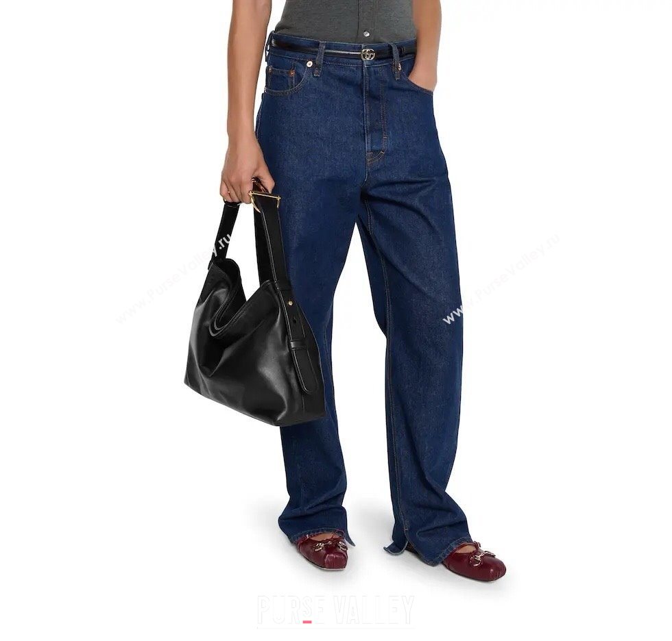 Gucci Beatrix Leather medium tote bag Black 2025 850926 (DLH-251124097)