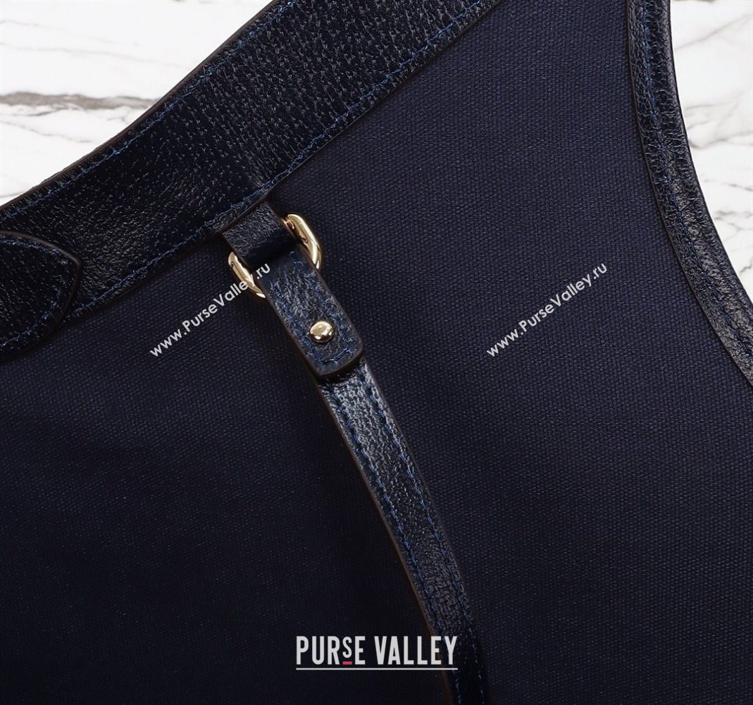 Gucci Giglio Large Tote Bag in GG Suede 853971 Dark Blue 2025 (DLH-251124074)