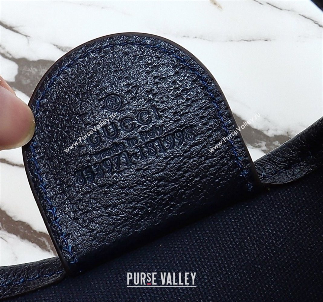 Gucci Giglio Large Tote Bag in GG Suede 853971 Dark Blue 2025 (DLH-251124074)