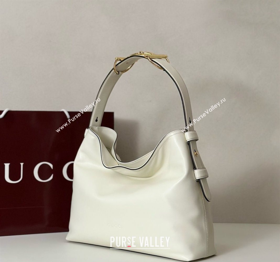 Gucci Beatrix Leather medium tote bag White 2025 850926 (DLH-251124095)