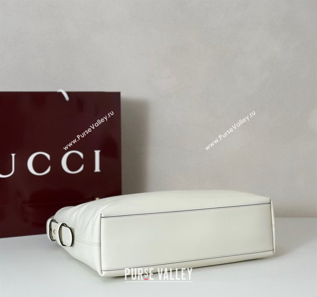 Gucci Beatrix Leather medium tote bag White 2025 850926 (DLH-251124095)
