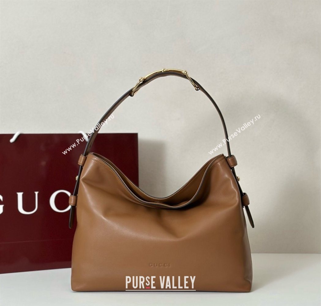 Gucci Beatrix Leather medium tote bag Brown 2025 850926 (DLH-251124096)