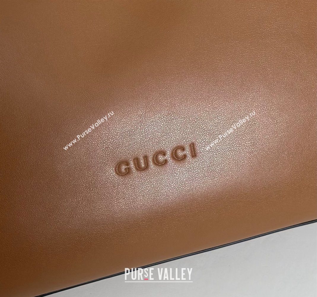 Gucci Beatrix Leather medium tote bag Brown 2025 850926 (DLH-251124096)