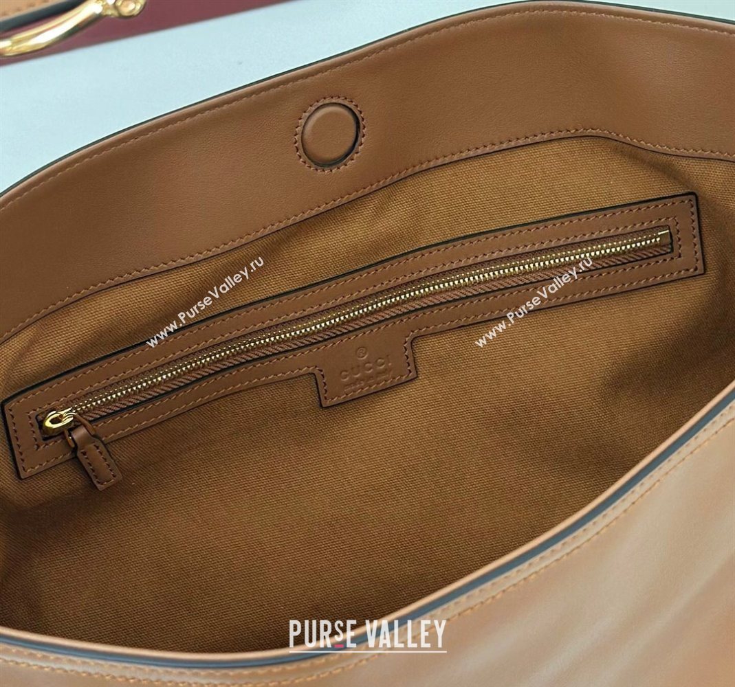 Gucci Beatrix Leather medium tote bag Brown 2025 850926 (DLH-251124096)