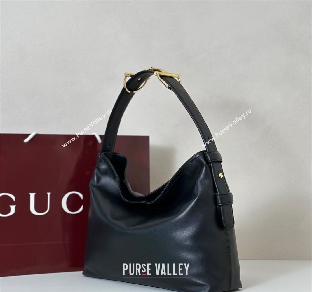 Gucci Beatrix Leather medium tote bag Black 2025 850926 (DLH-251124097)