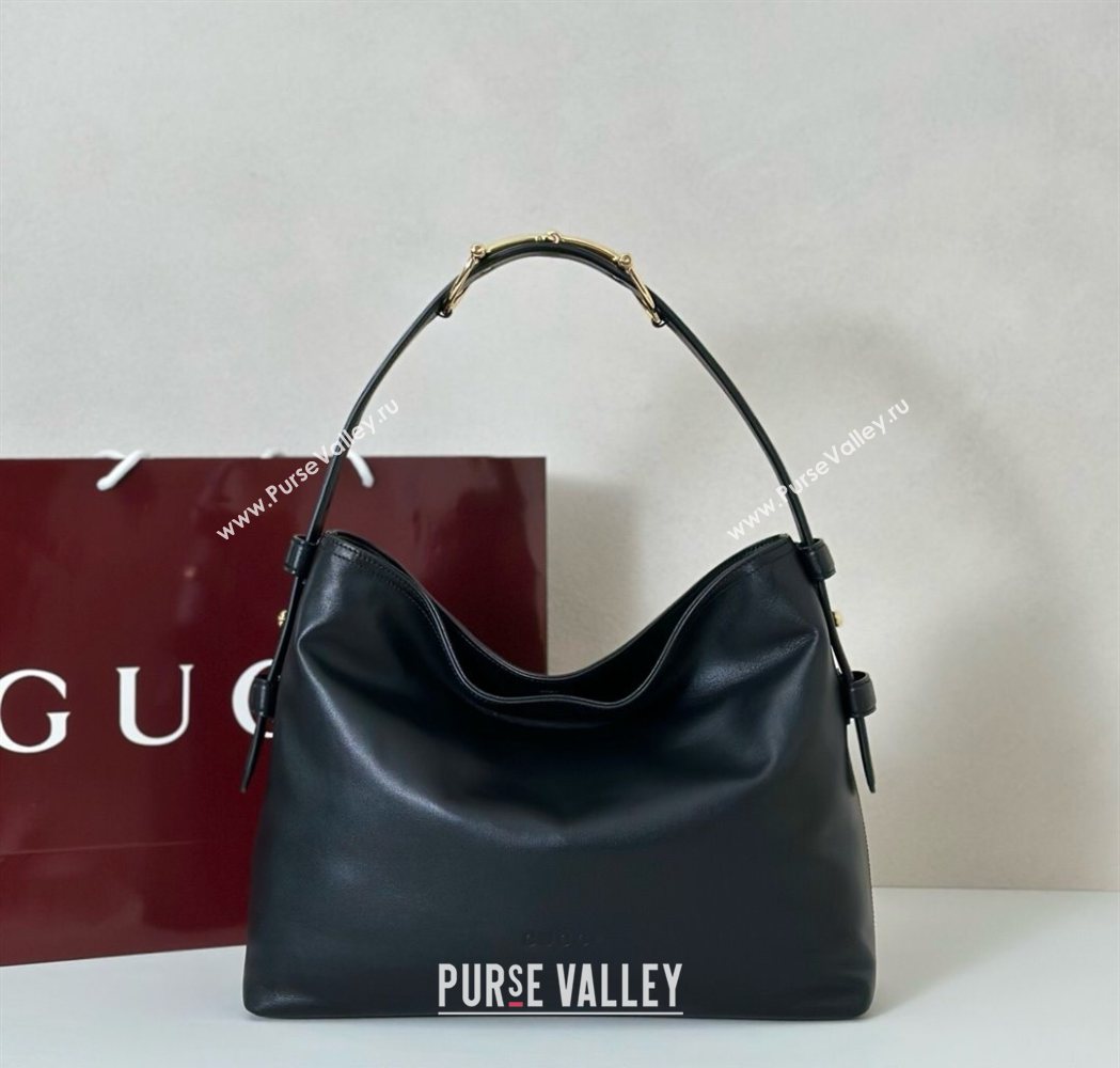 Gucci Beatrix Leather medium tote bag Black 2025 850926 (DLH-251124097)