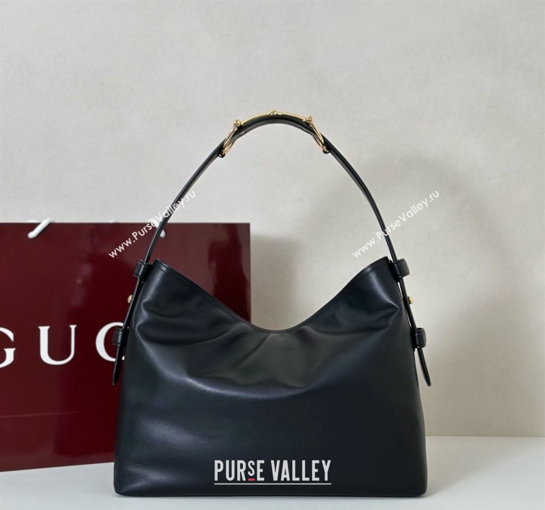 Gucci Beatrix Leather medium tote bag Black 2025 850926 (DLH-251124097)