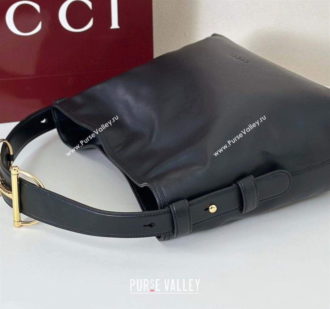 Gucci Beatrix Leather medium tote bag Black 2025 850926 (DLH-251124097)