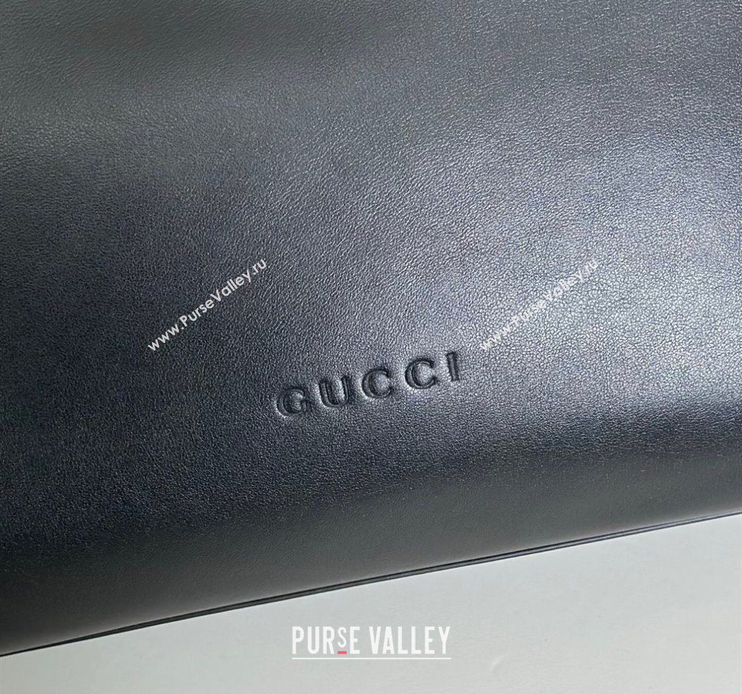 Gucci Beatrix Leather medium tote bag Black 2025 850926 (DLH-251124097)