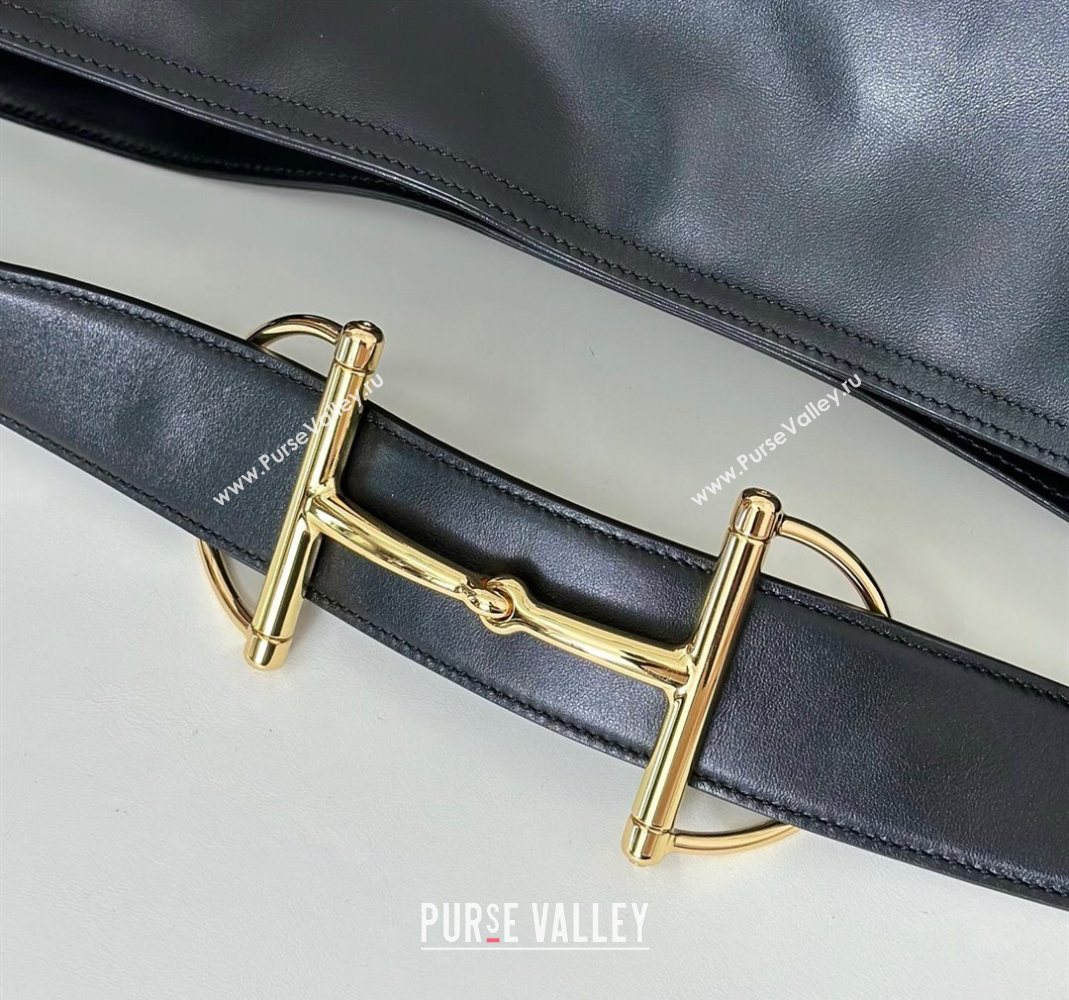 Gucci Beatrix Leather medium tote bag Black 2025 850926 (DLH-251124097)