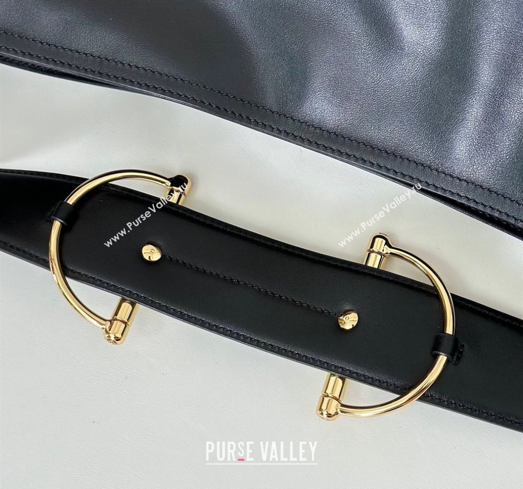 Gucci Beatrix Leather medium tote bag Black 2025 850926 (DLH-251124097)