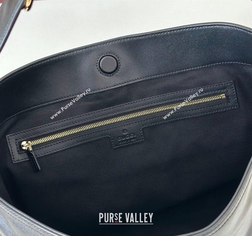 Gucci Beatrix Leather medium tote bag Black 2025 850926 (DLH-251124097)