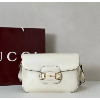 Gucci Horsebit 1955 Aura small shoulder bag in Leather White 2025 847063 (DLH-251124079)