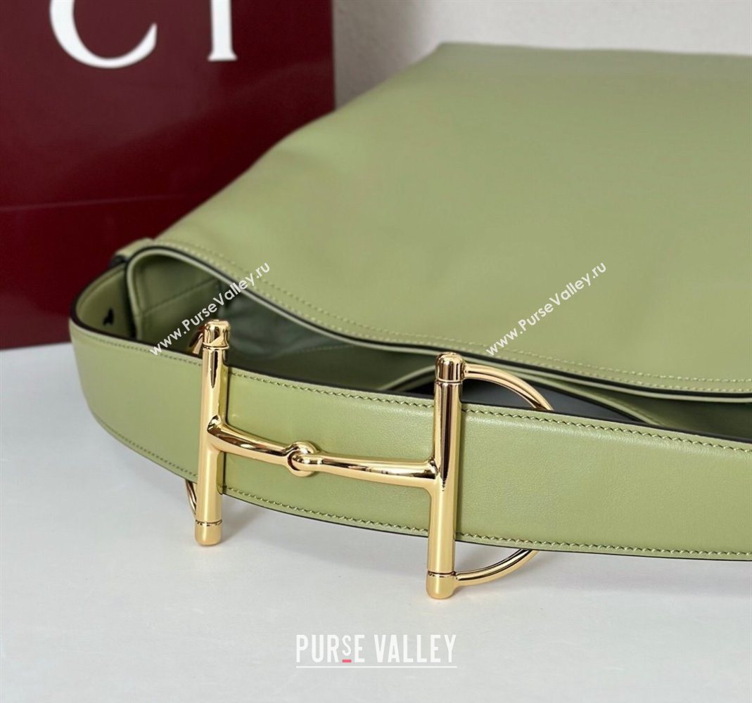 Gucci Beatrix Leather medium tote bag Sage Green 2025 850926 (DLH-251124098)