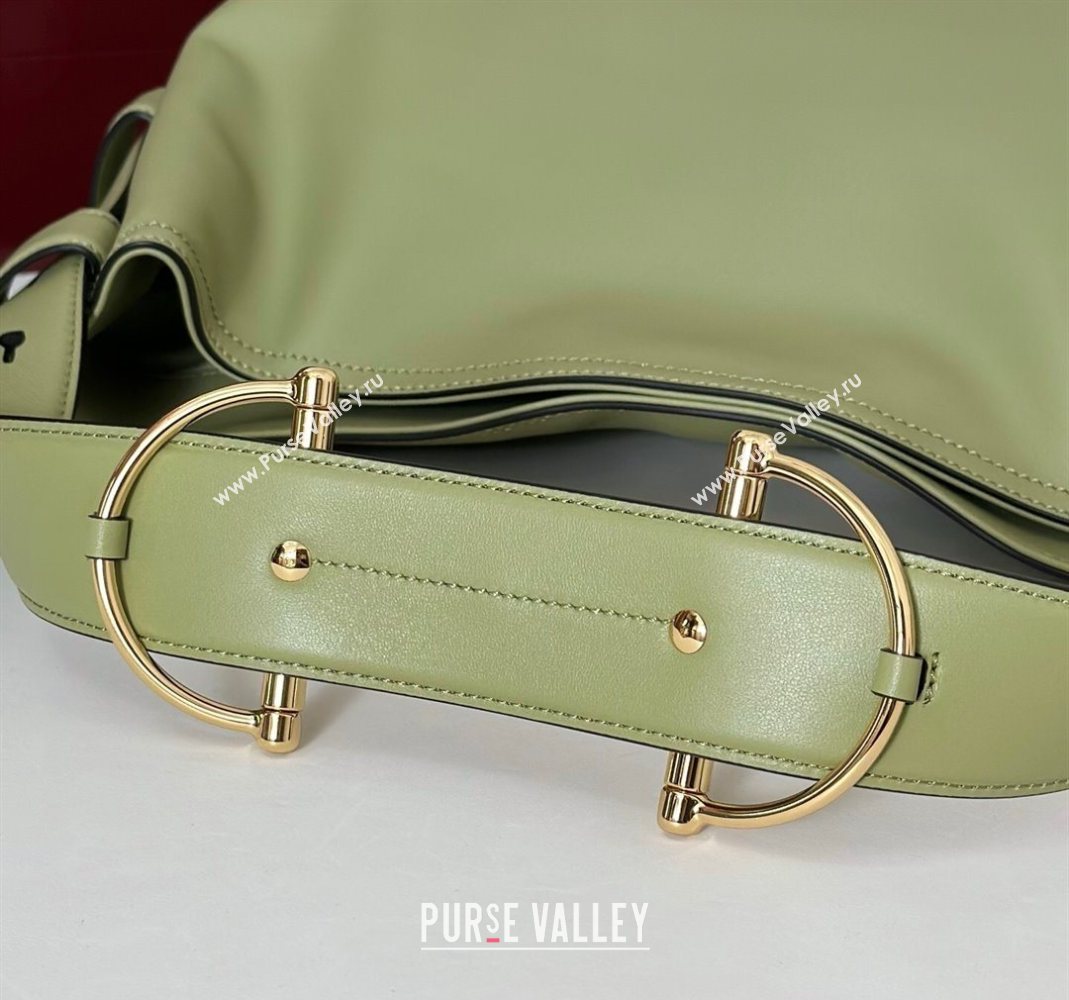 Gucci Beatrix Leather medium tote bag Sage Green 2025 850926 (DLH-251124098)