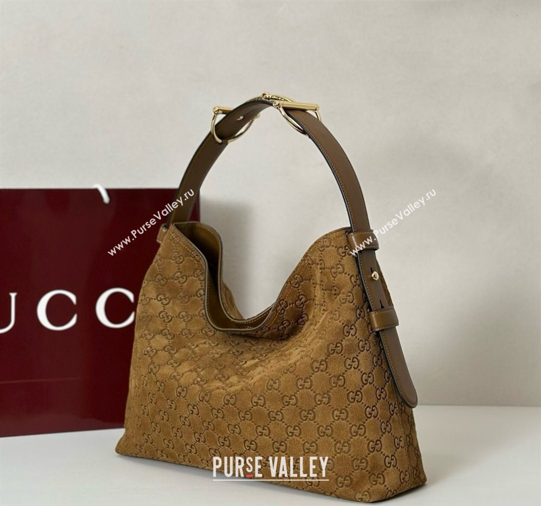 Gucci Beatrix GG Suede medium tote bag Brown 2025 850926 (DLH-251124099)