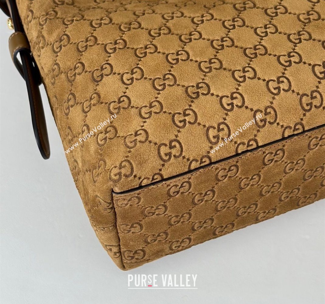 Gucci Beatrix GG Suede medium tote bag Brown 2025 850926 (DLH-251124099)