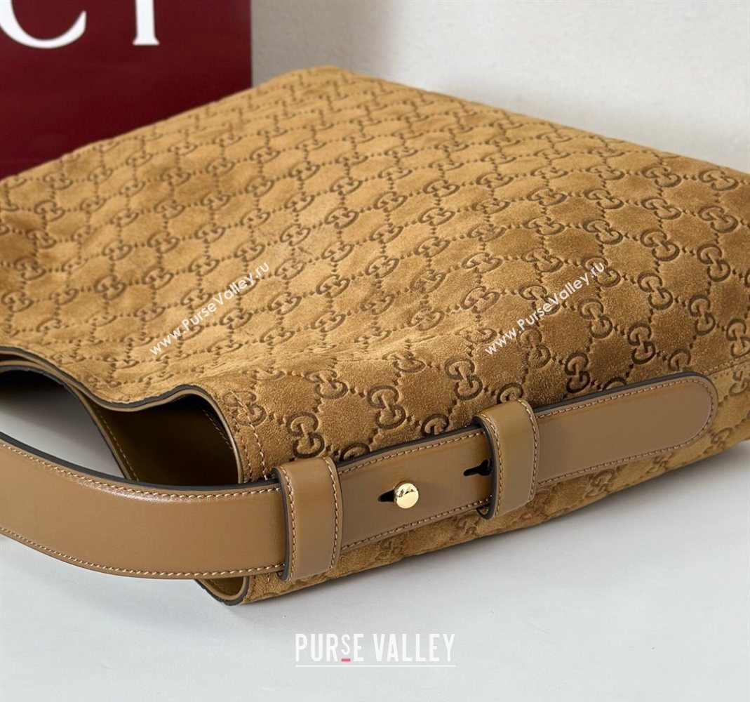Gucci Beatrix GG Suede medium tote bag Brown 2025 850926 (DLH-251124099)