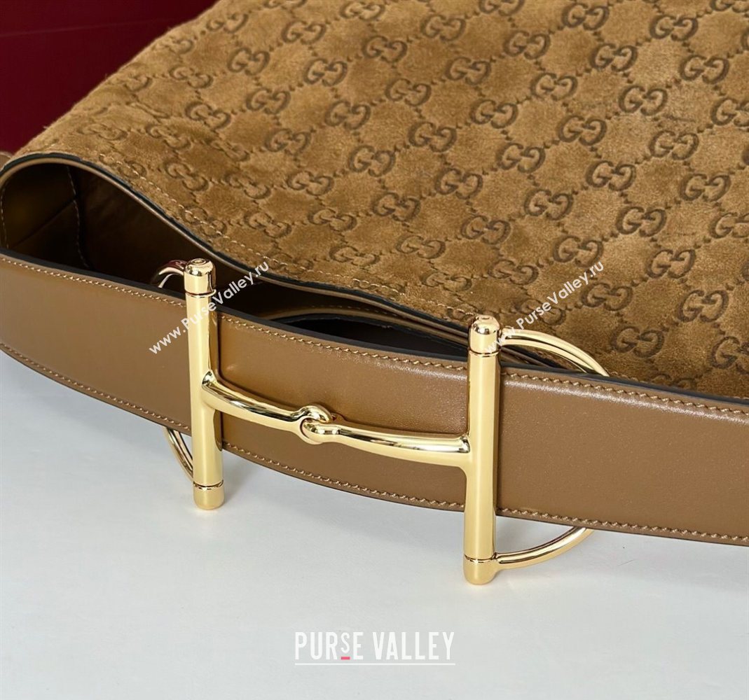 Gucci Beatrix GG Suede medium tote bag Brown 2025 850926 (DLH-251124099)