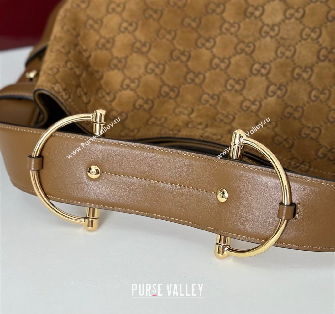 Gucci Beatrix GG Suede medium tote bag Brown 2025 850926 (DLH-251124099)