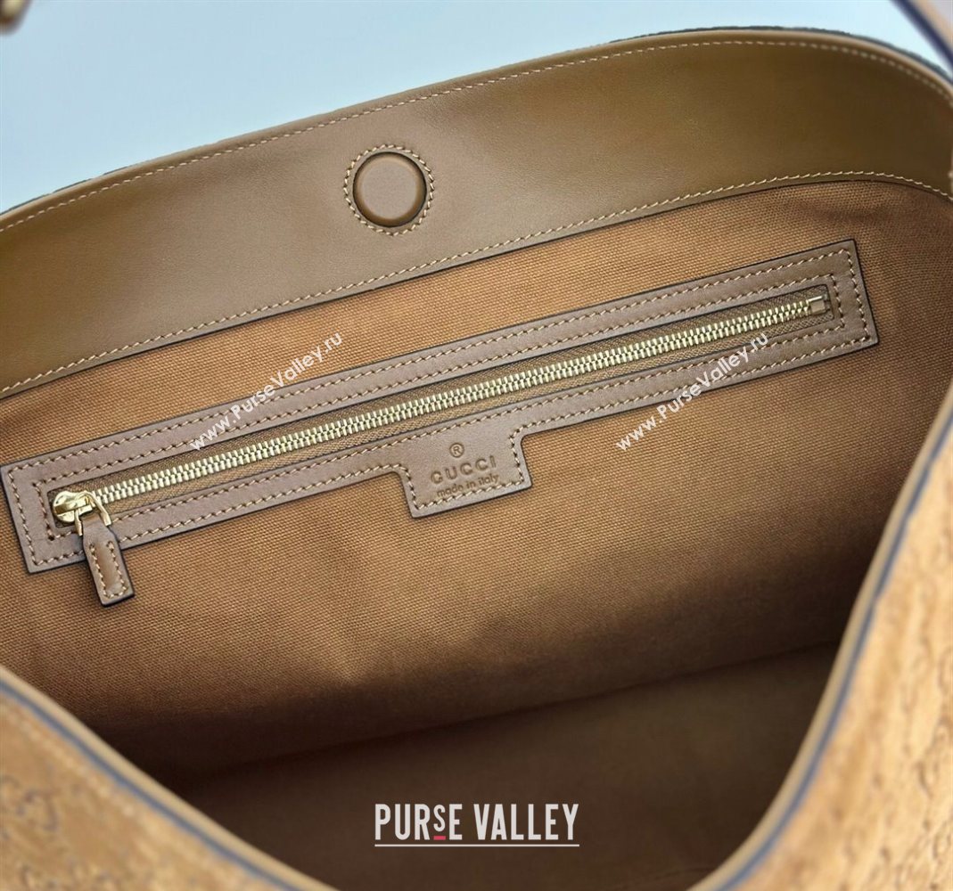 Gucci Beatrix GG Suede medium tote bag Brown 2025 850926 (DLH-251124099)