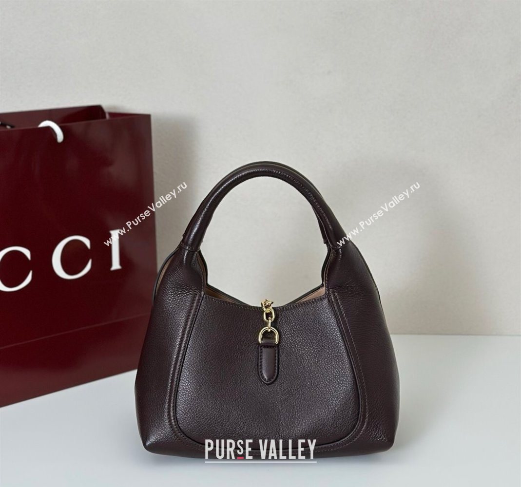 Gucci Softbit Leather Medium Shoulder Bag with Oversized Half Horsebit Dark Brown 2025 837467 (DLH-251124114)