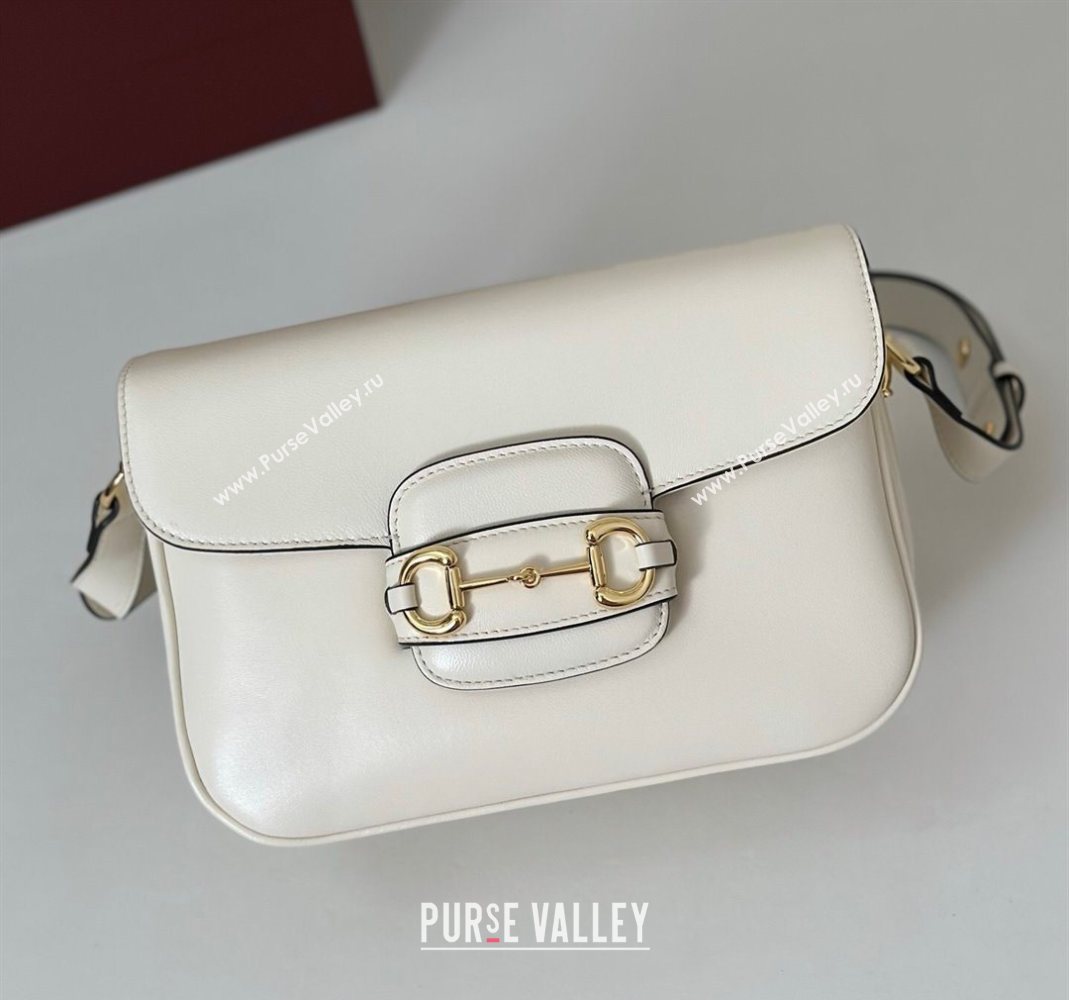 Gucci Horsebit 1955 Aura small shoulder bag in Leather White 2025 847063 (DLH-251124079)
