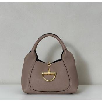Gucci Softbit Leather Medium Shoulder Bag with Oversized Half Horsebit Taupe 2025 837467 (DLH-251124116)