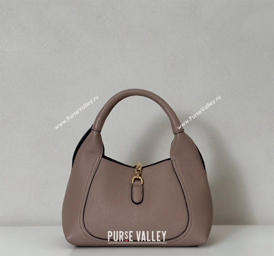 Gucci Softbit Leather Medium Shoulder Bag with Oversized Half Horsebit Taupe 2025 837467 (DLH-251124116)