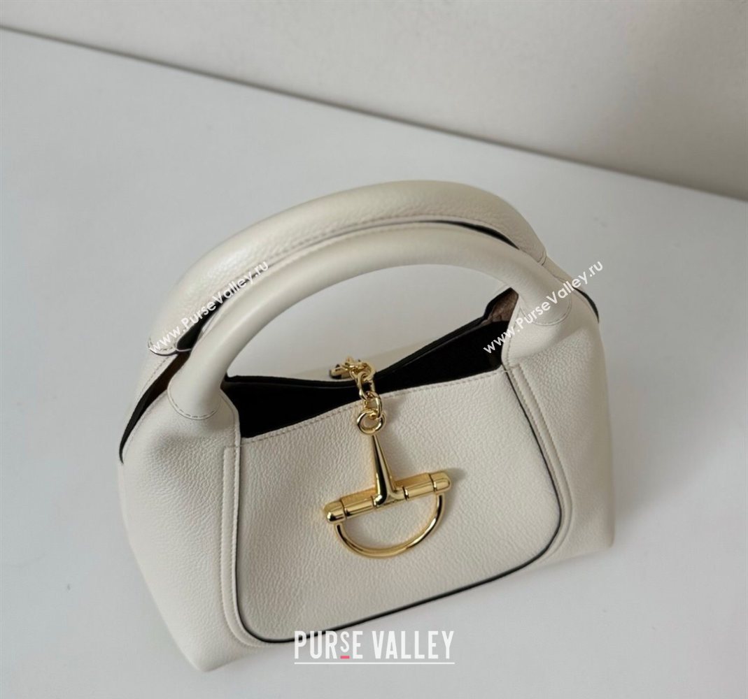 Gucci Softbit Leather Medium Shoulder Bag with Oversized Half Horsebit White 2025 837467 (DLH-251124117)