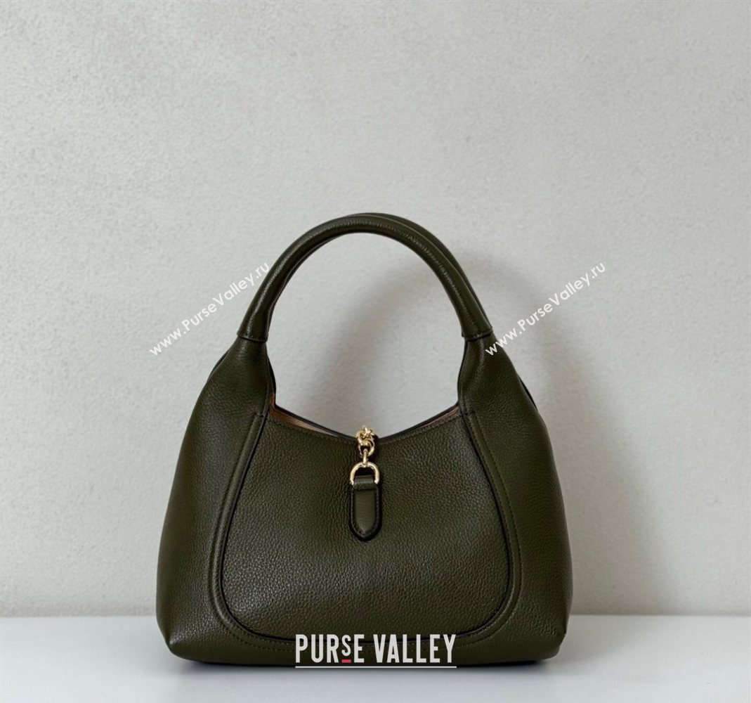 Gucci Softbit Leather Medium Shoulder Bag with Oversized Half Horsebit Khaki 2025 837467 (DLH-251124118)