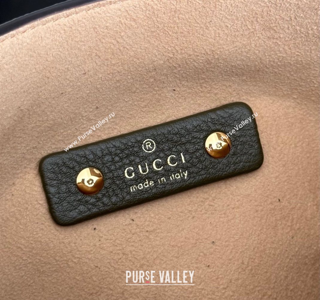 Gucci Softbit Leather Medium Shoulder Bag with Oversized Half Horsebit Khaki 2025 837467 (DLH-251124118)