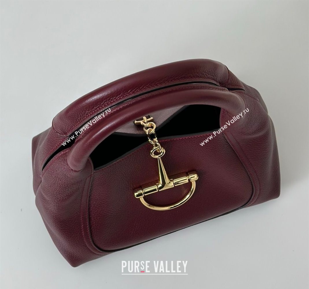 Gucci Softbit Leather Medium Shoulder Bag with Oversized Half Horsebit Ancora Red 2025 837467 (DLH-251124120)