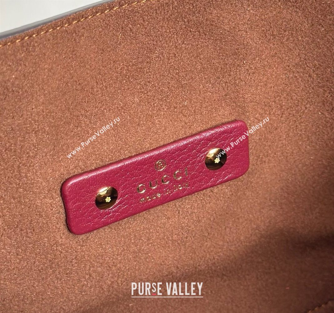 Gucci Softbit Leather Medium Shoulder Bag with Oversized Half Horsebit Ancora Red 2025 837467 (DLH-251124120)