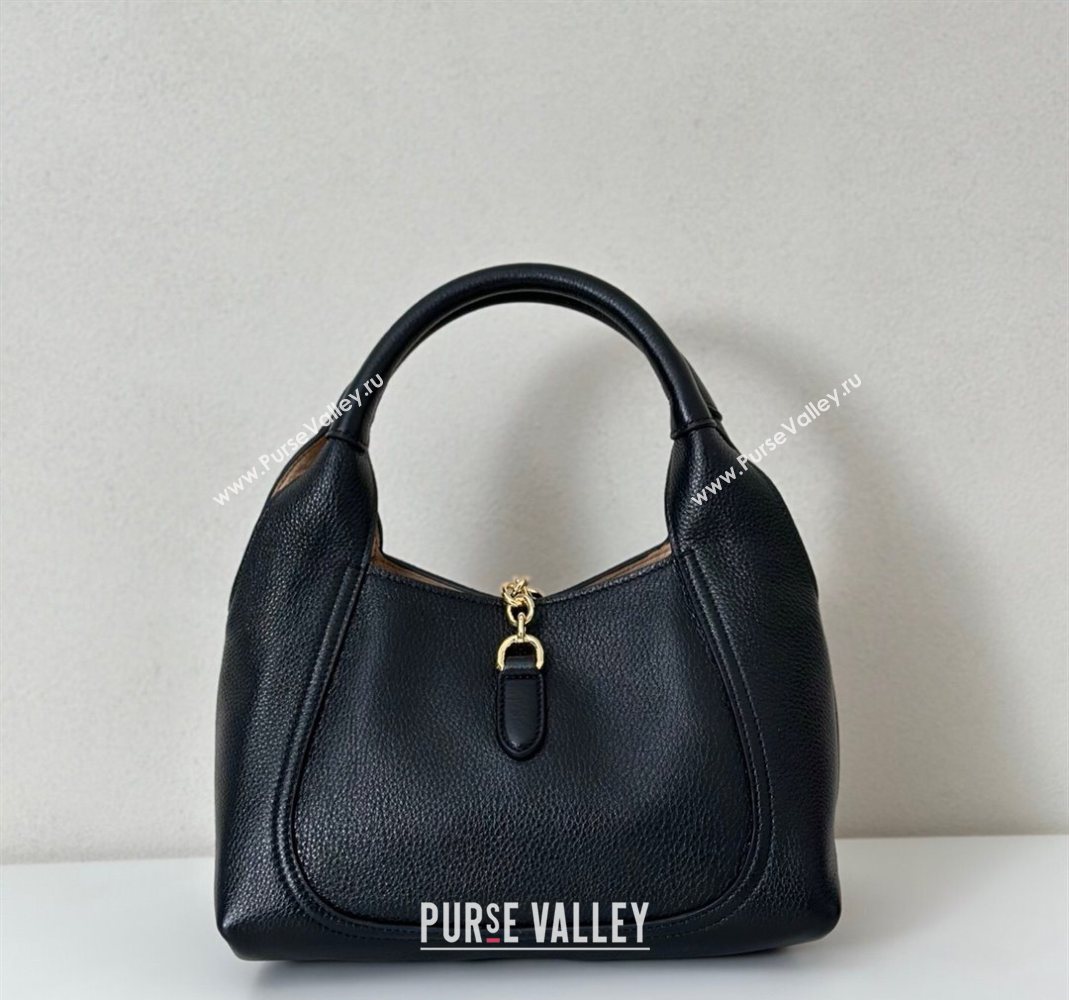 Gucci Softbit Leather Medium Shoulder Bag with Oversized Half Horsebit Black 2025 837467 (DLH-251124121)