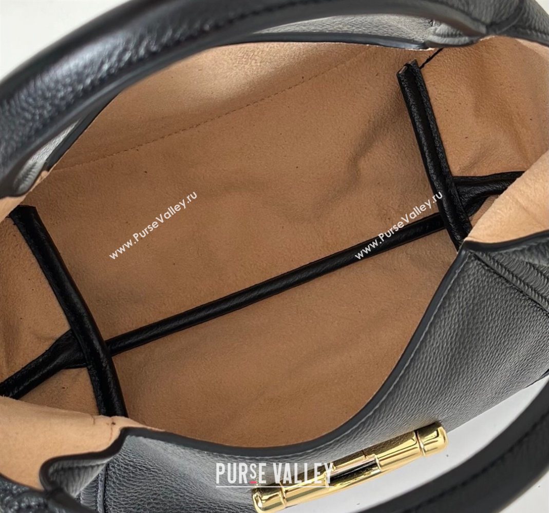 Gucci Softbit Leather Medium Shoulder Bag with Oversized Half Horsebit Black 2025 837467 (DLH-251124121)