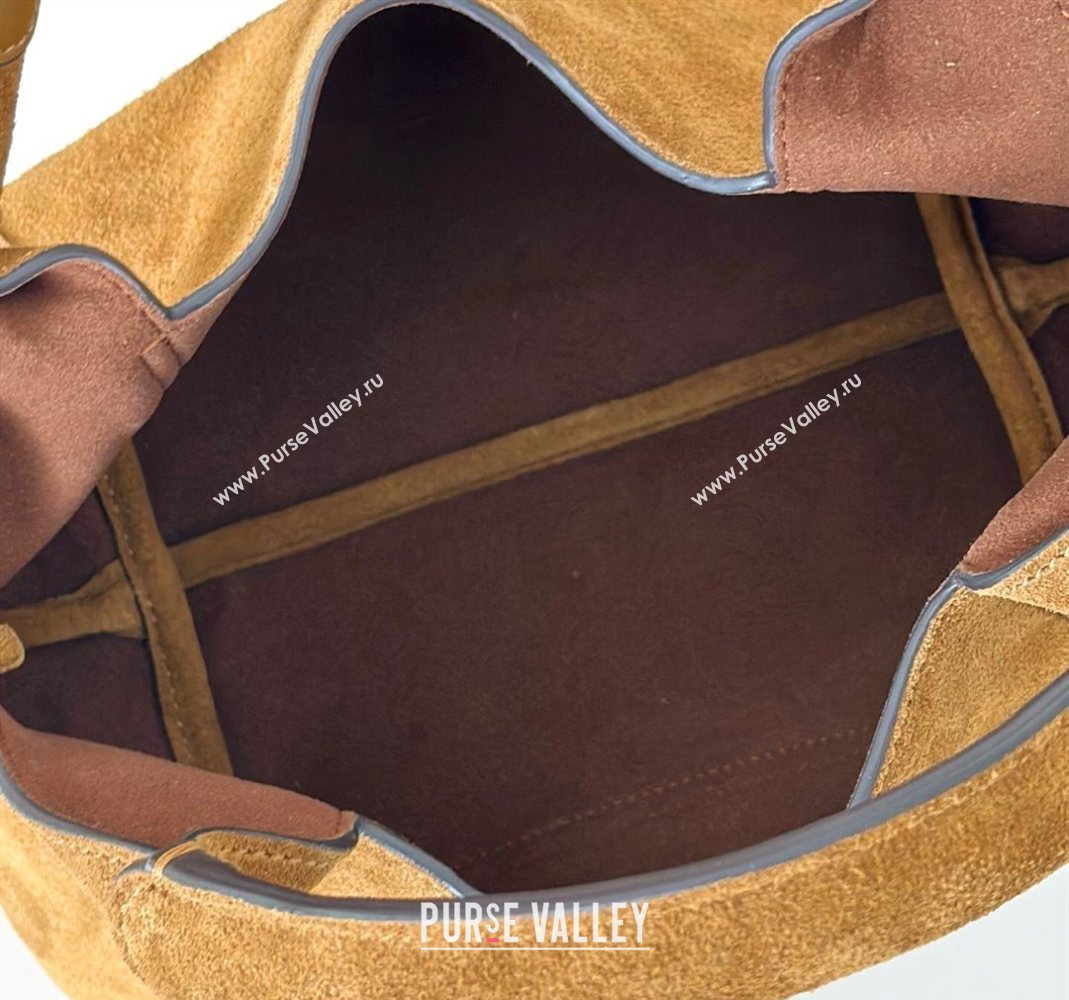 Gucci Softbit Suede Medium Shoulder Bag with Oversized Half Horsebit Brown 2025 837467 (DLH-251124122)