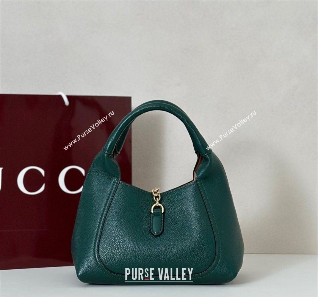 Gucci Softbit Leather Medium Shoulder Bag with Oversized Half Horsebit Dark Green 2025 837467 (DLH-251124123)