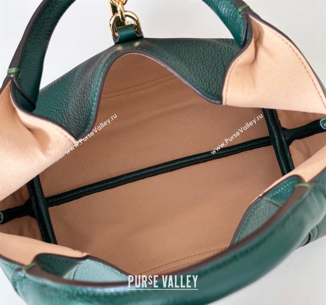 Gucci Softbit Leather Medium Shoulder Bag with Oversized Half Horsebit Dark Green 2025 837467 (DLH-251124123)